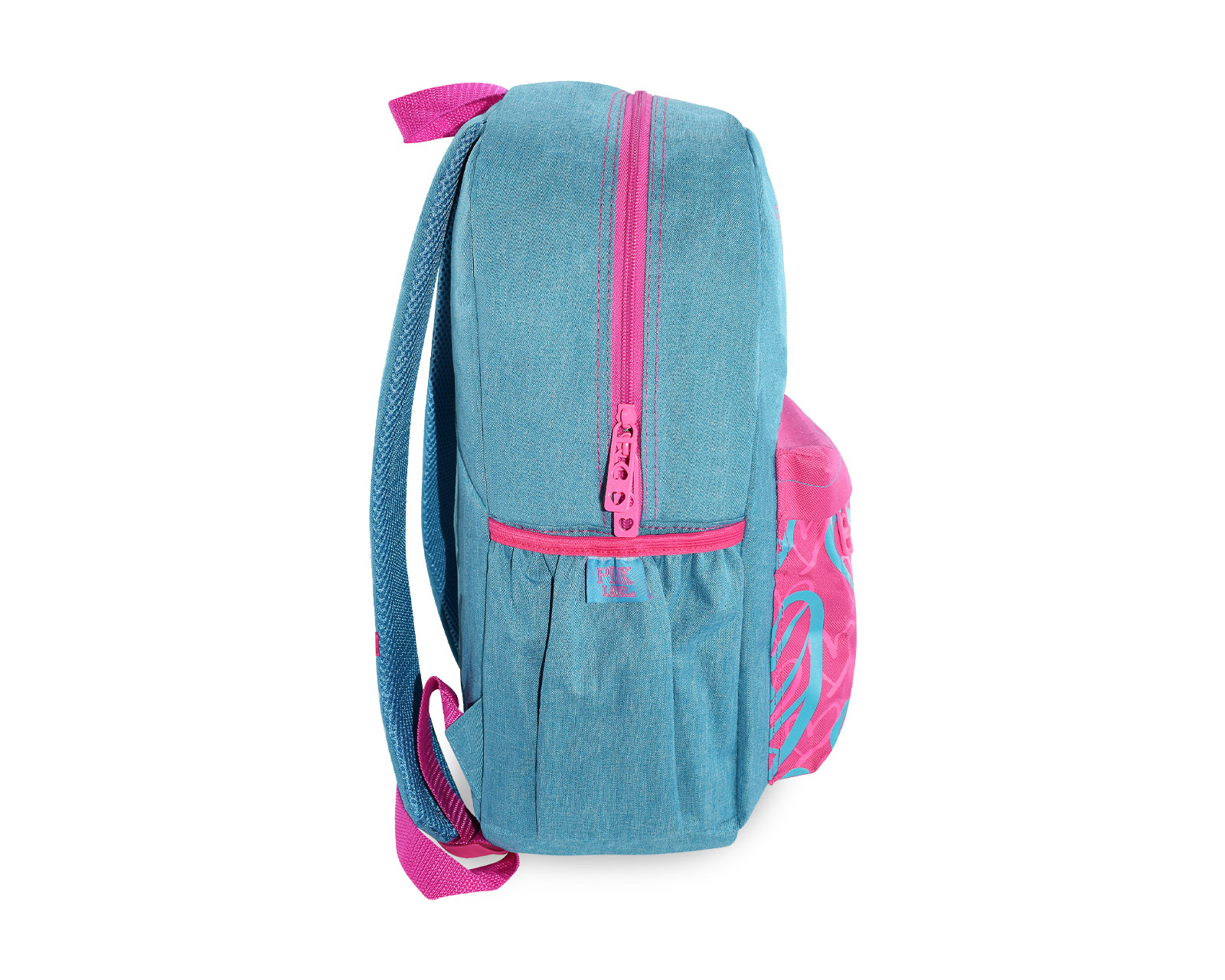 Foto 5 pulgar | Mochila Pink Label Corazones Azul Rosa