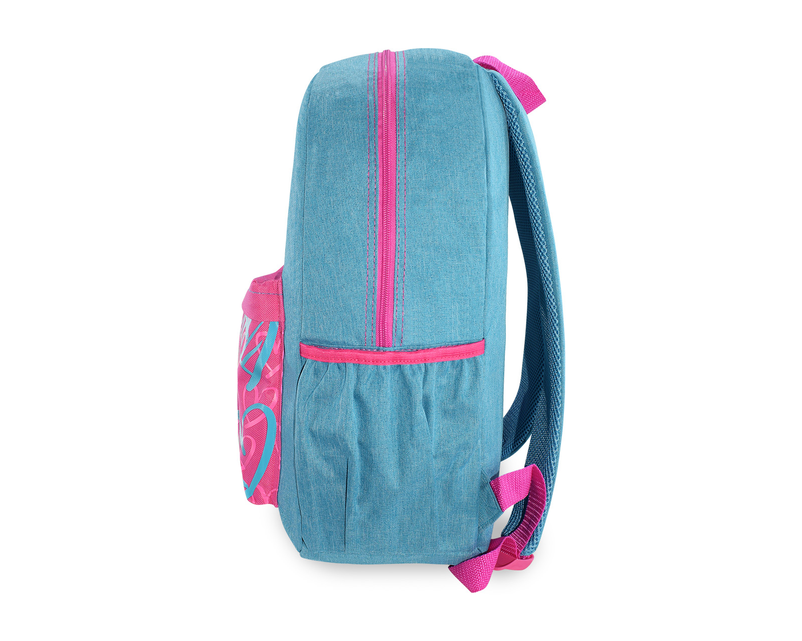 Foto 6 pulgar | Mochila Pink Label Corazones Azul Rosa