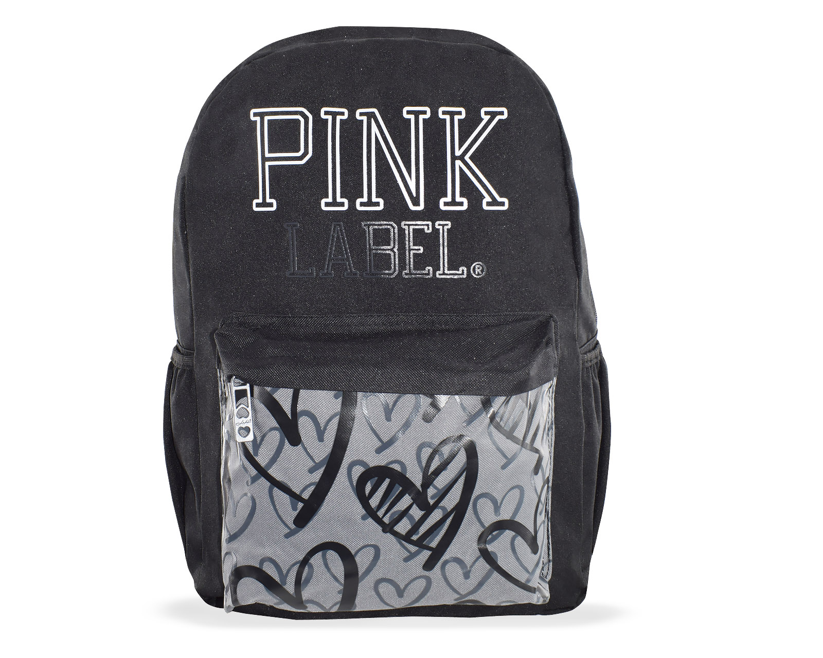Mochila Pink Label Corazón Negra