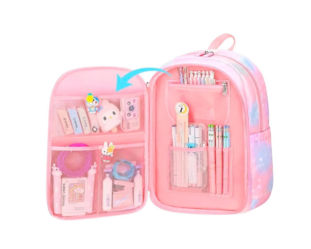 Foto 3 pulgar | Mochila de Arcoíris Frutivegie Rosa