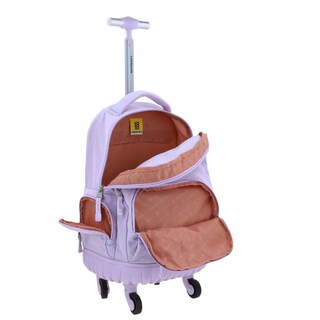Foto 8 | Mochila Grande Con Ruedas Impermeable Lila 1818 Zilp