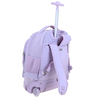 Foto 3 | Mochila Grande Con Ruedas Led Lila 1818 Zilp