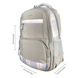 Foto 3 | Mochila Golden Star Escolar Juvenil Df-8944 Color Gris