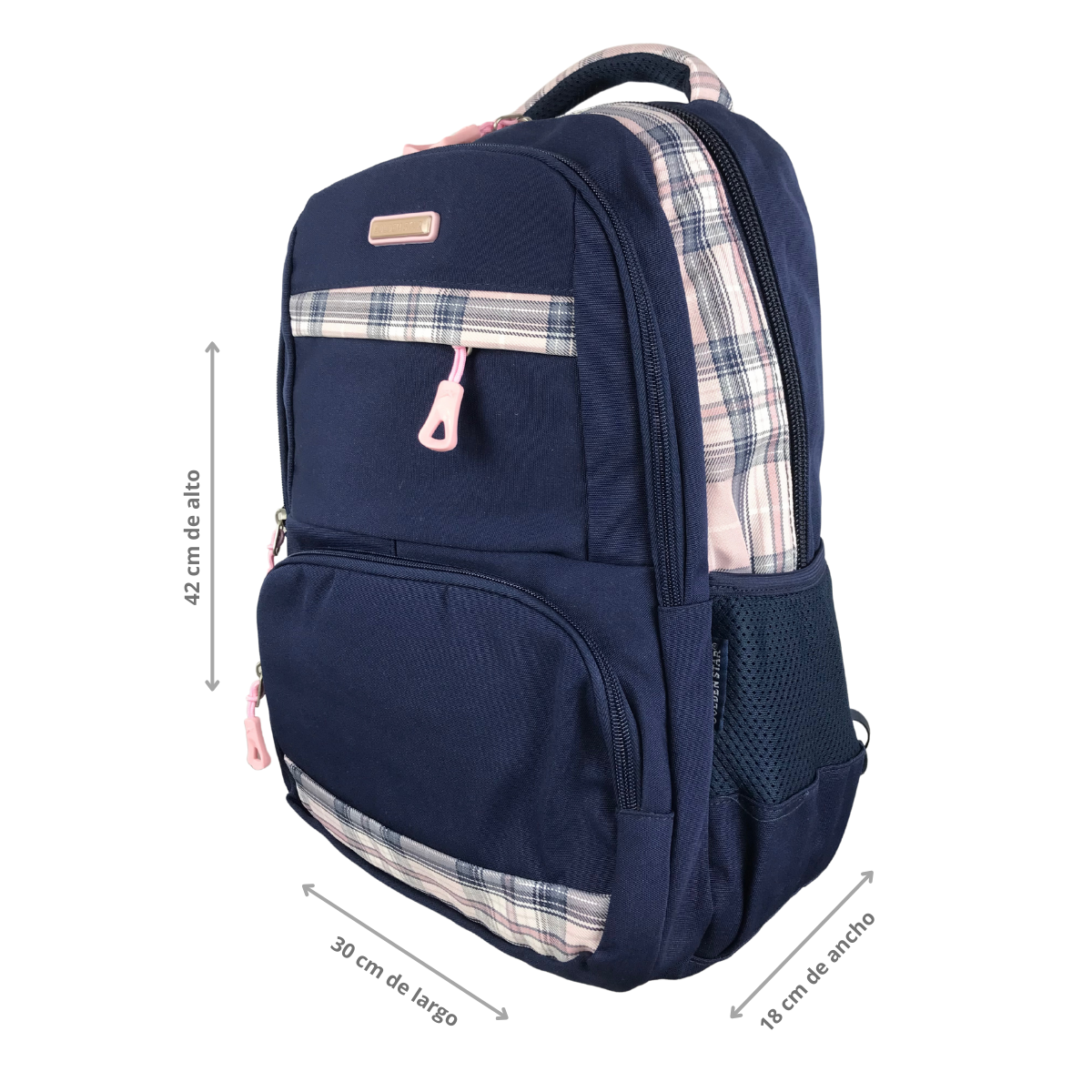 Foto 4 pulgar | Mochila Golden Star Escolar Juvenil Df-8944 Color Azul Marino