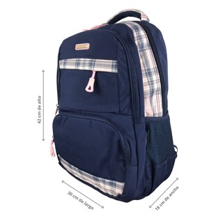 Foto 3 | Mochila Golden Star Escolar Juvenil Df-8944 Color Azul Marino