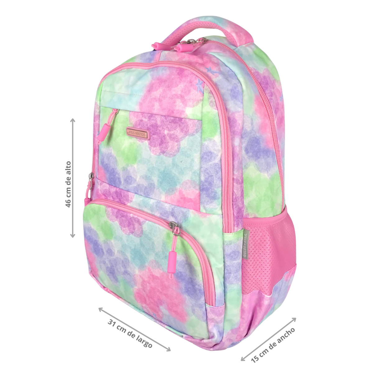 Foto 4 pulgar | Mochila Golden Star Primaria Niña Df-8980 Color Verde Claro