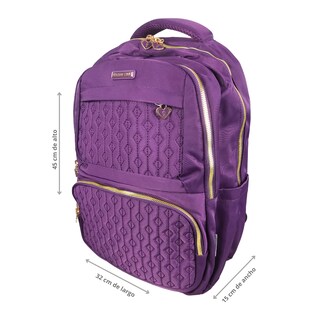 Foto 3 | Mochila Golden Star Escolar Diseño Acolchado Df-8969 Color Morado