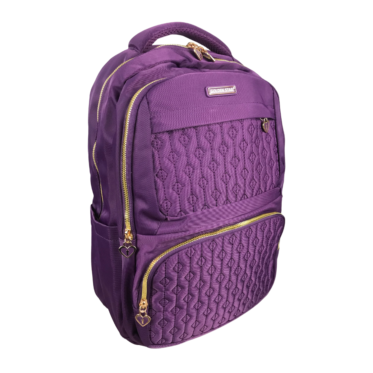 Foto 5 pulgar | Mochila Golden Star Escolar Diseño Acolchado Df-8969 Color Morado