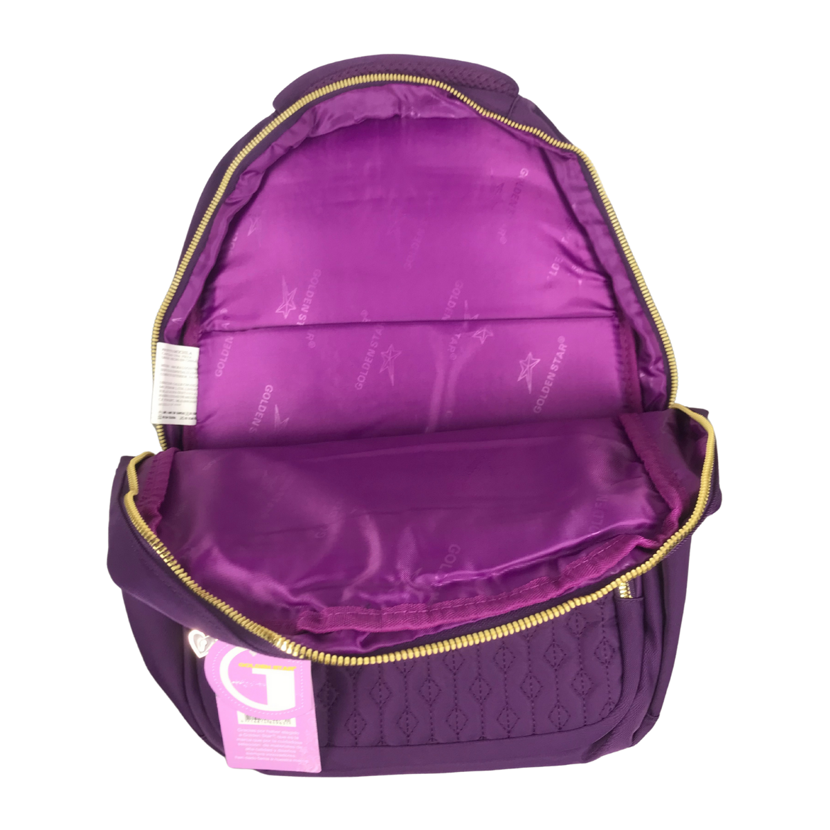 Foto 7 pulgar | Mochila Golden Star Escolar Diseño Acolchado Df-8969 Color Morado