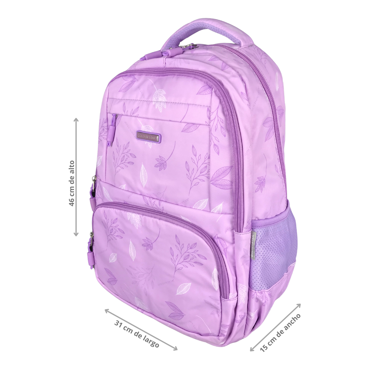 Foto 3 | Mochila Golden Star Primaria Niña Df-8980 Color Lila