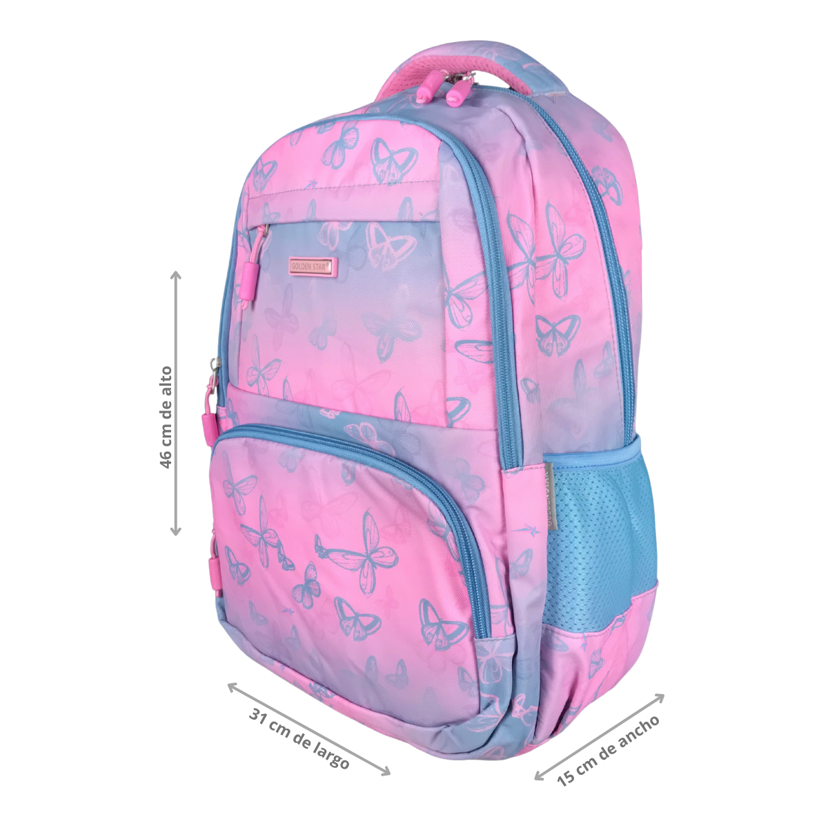 Foto 3 | Mochila Golden Star Primaria Niña Df-8980 Color Rosa