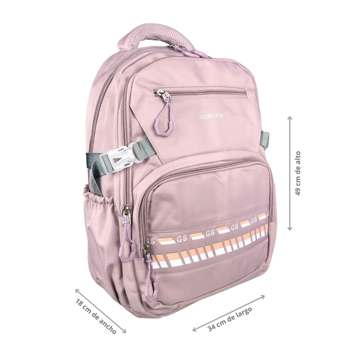 Foto 4 pulgar | Mochila Golden Star Lisa Juvenil Urbana Escolar Gf-1035 Color Lavanda