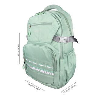 Foto 3 | Mochila Golden Star Lisa Juvenil Urbana Escolar Gf-1035 Color Verde