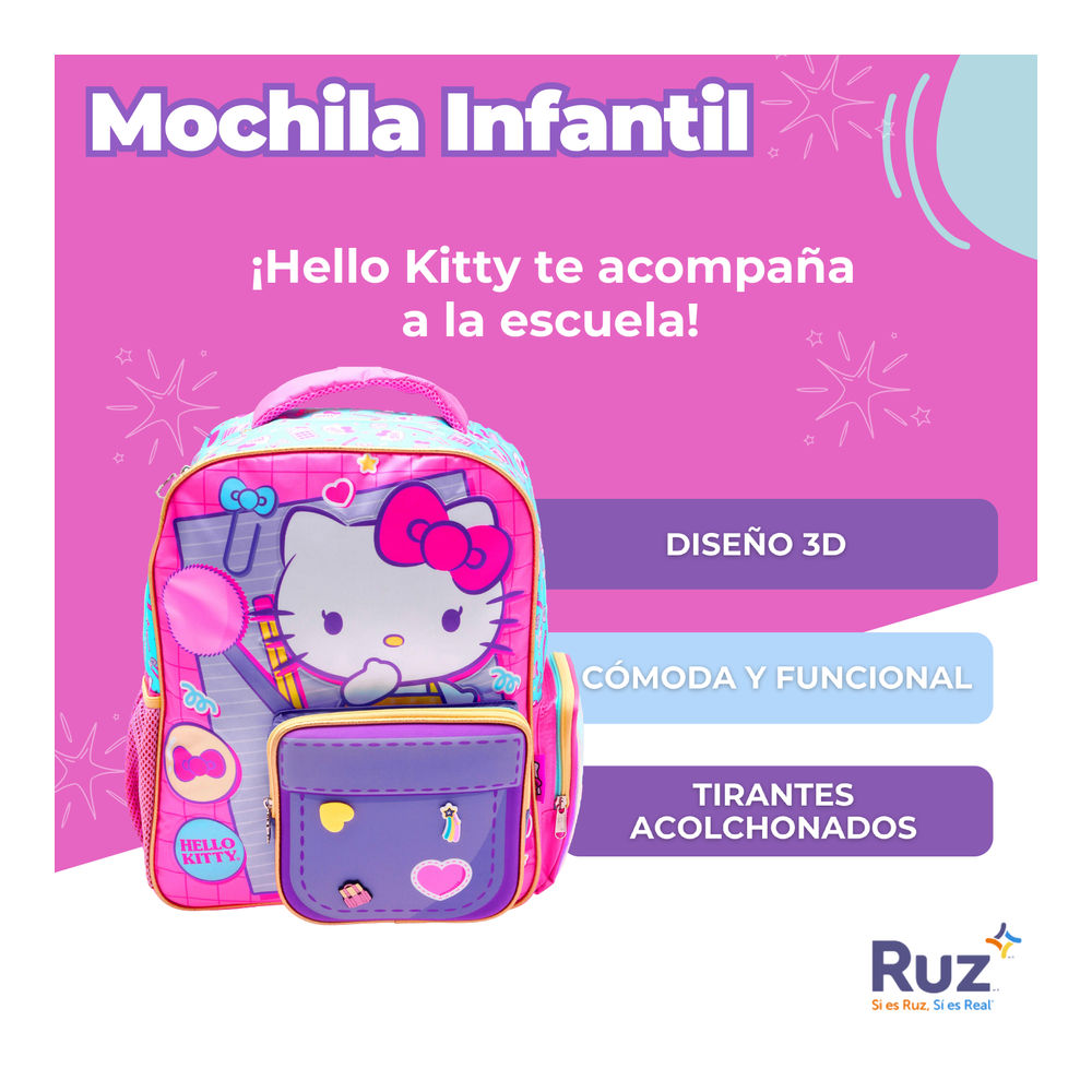 Foto 4 pulgar | Mochila Infantil Sanrio Hello Kitty 20 L