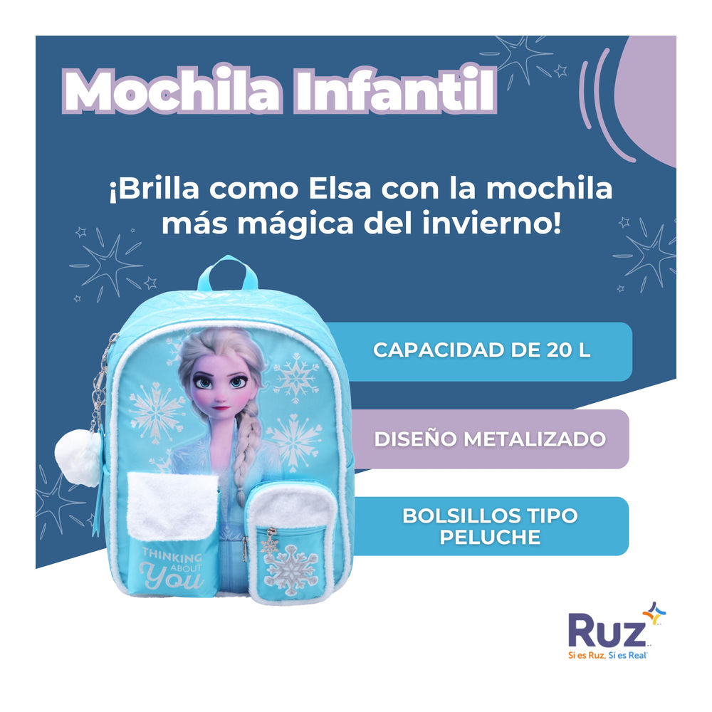 Foto 5 pulgar | Mochila Infantil Disney Frozen 20 L