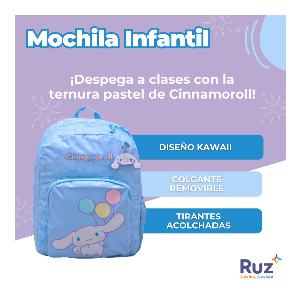 Foto 4 pulgar | Mochila Infantil Sanrio Cinnamoroll 20 L