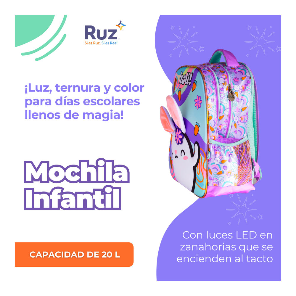 Foto 5 pulgar | Mochila Primaria Infantil Ruz Holi 20 L