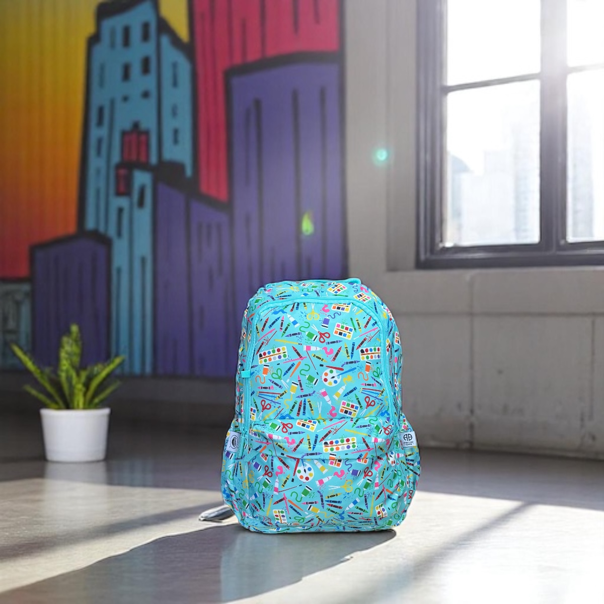 Foto 5 pulgar | Mochila Porta Laptop Escolar Juvenil Crayola Color Menta