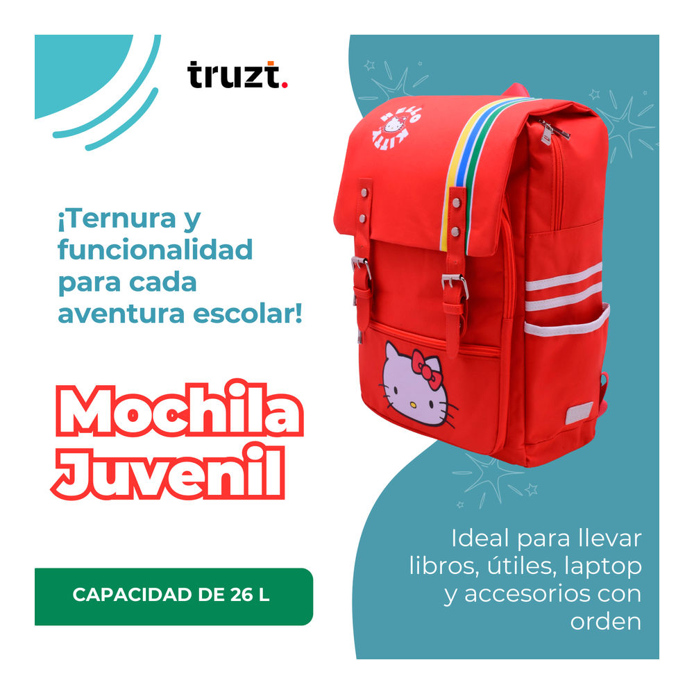 Foto 4 | Mochila Juvenil Sanrio Hello Kitty 26 L
