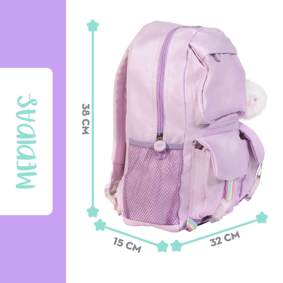 Foto 7 | Mochila Escolar Con Llavero  Mima2