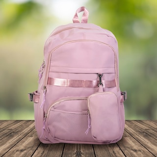 Foto 7 | Mochila Escolar Mima2 Con Compartimento Para Laptop + Múltiples Bolsillos + Bolsita Colgante