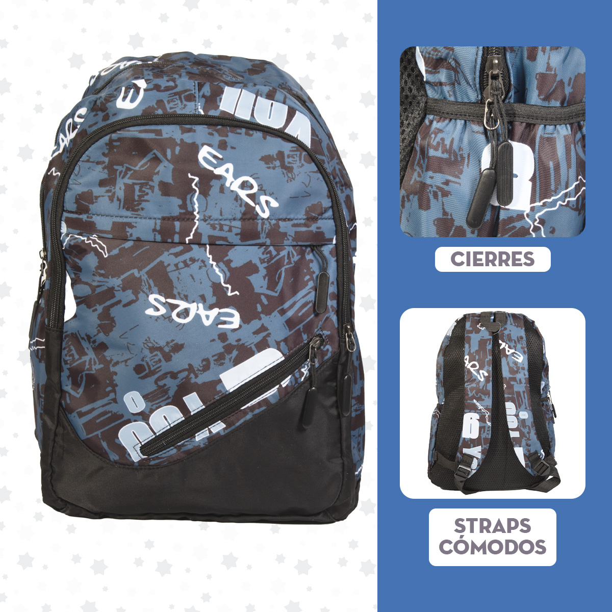 Foto 5 | Mochila Escolar Mima2 Con Compartimento Para Laptop + Lonchera Térmica + Lapicera
