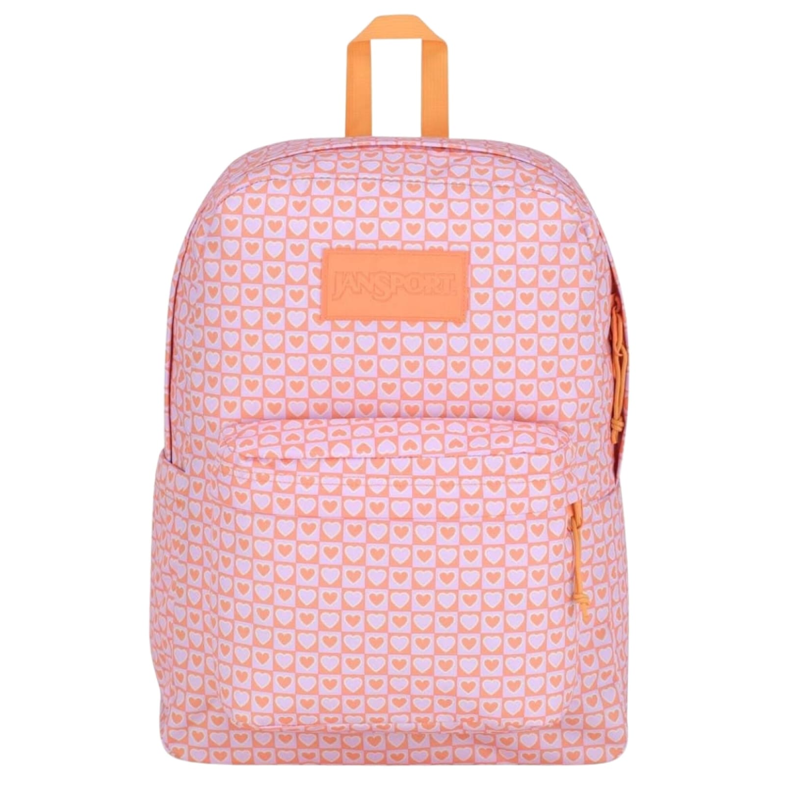 Foto 2 pulgar | Mochila Jansport Superbreak Hyped Hearts Pink Js0a4qutgu6