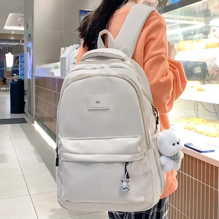 Foto 2 | Mochila Escolar De Moda Casual Impermeable Eo Safe Imports Esi-19850 Blanco