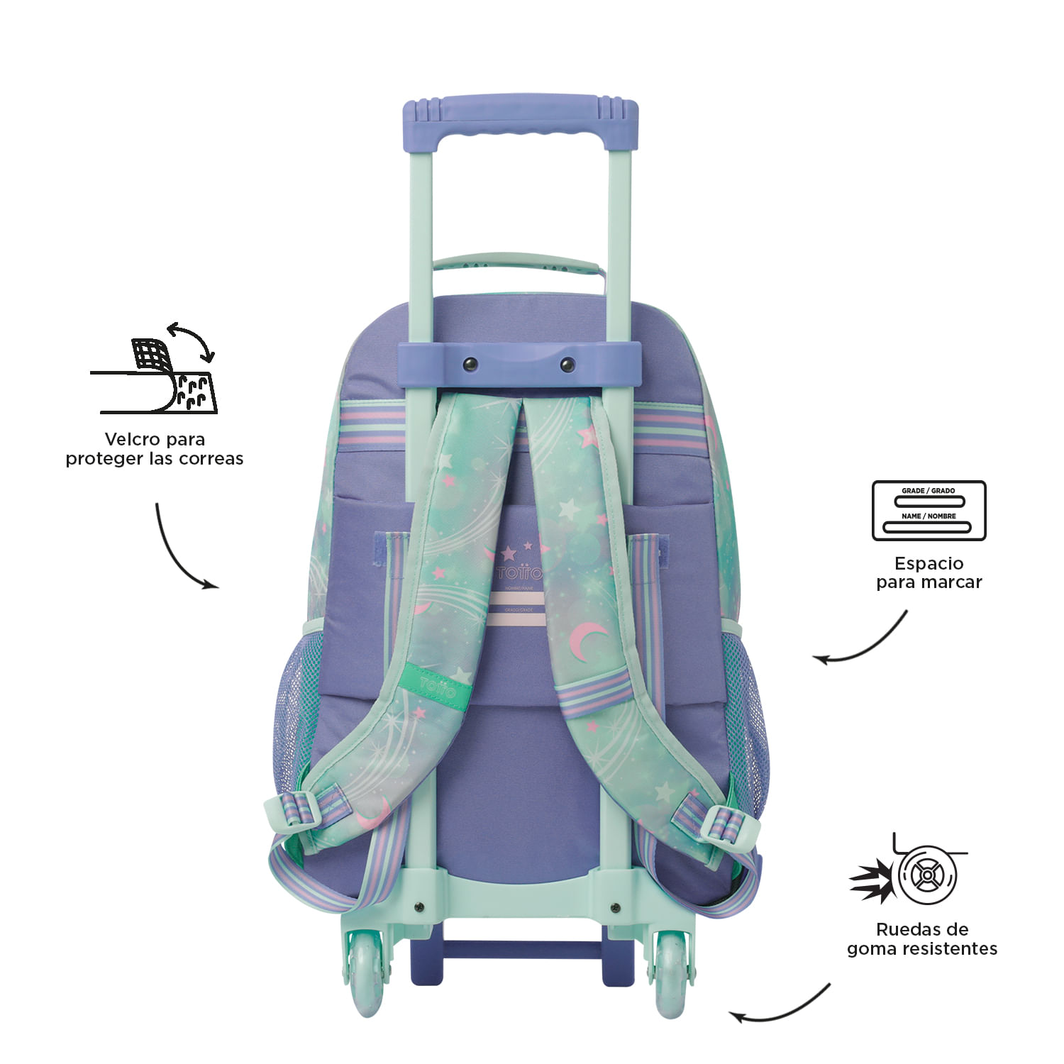 Foto 5 pulgar | Mochila Grande Con Ruedas Reforzada | 31 L Magic Dreams L