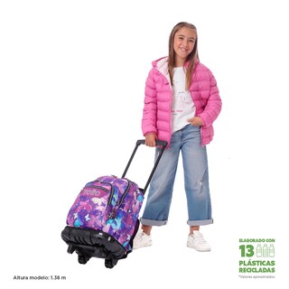 Foto 2 | Mochila Grande Con Ruedas Porta Laptop 15.4 | 25 L Renglon Glitter