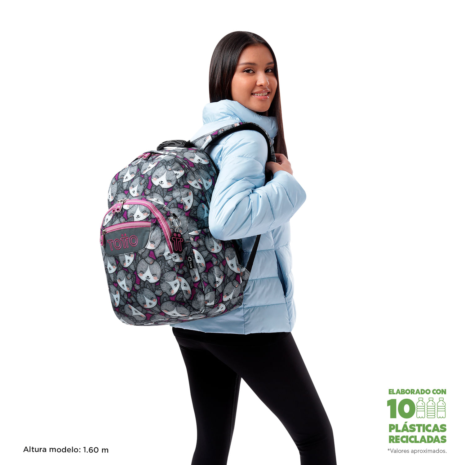 Foto 4 | Mochila Escolar Totto con Porta Laptop 14 Pulgadas