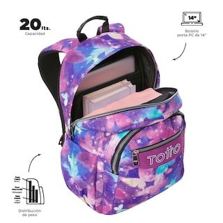Foto 3 | Mochila Escolar Totto con Porta Laptop 14 Pulgadas