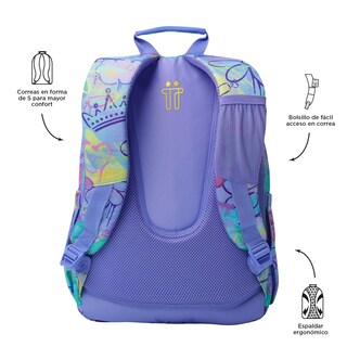 Foto 3 | Mochila Escolar Totto Acuarela con Porta Laptop 14 Pulgadas