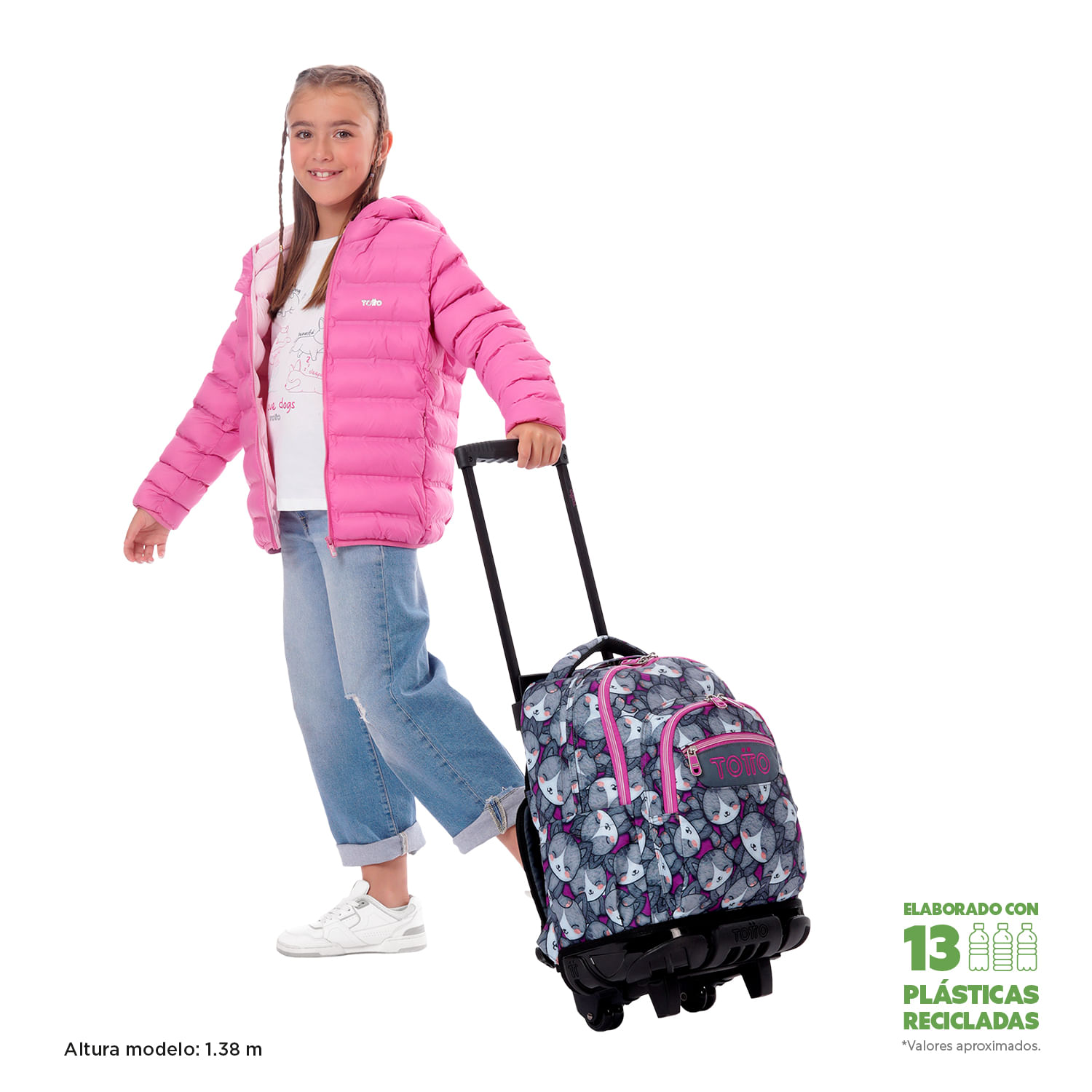 Foto 4 | Mochila con Ruedas Totto con Porta Laptop 15.4 Pulgadas