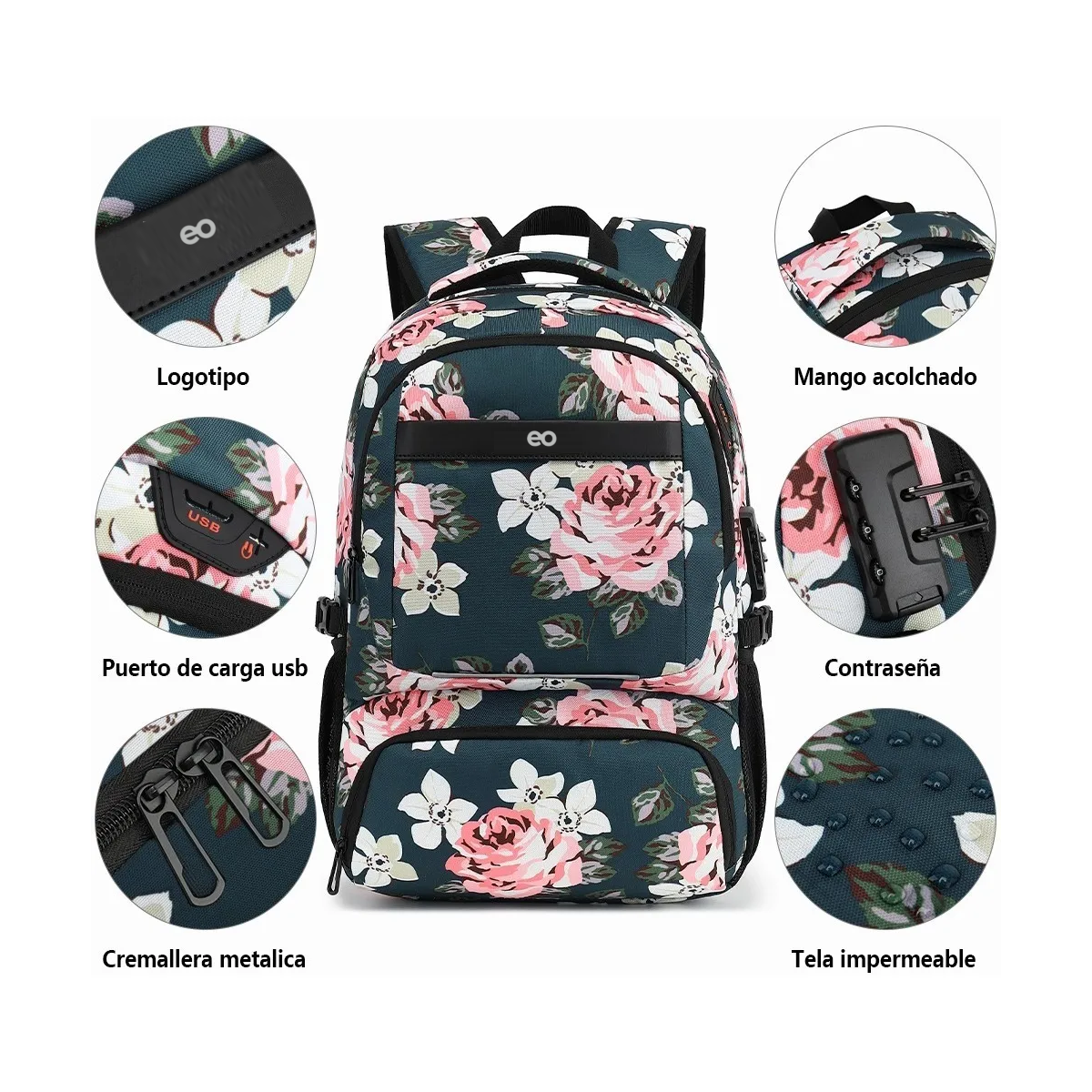 Foto 3 pulgar | Mochila De Almuerzo Antirrobo Impermeable   Eo Safe Imports Esi-20423 Multicolor
