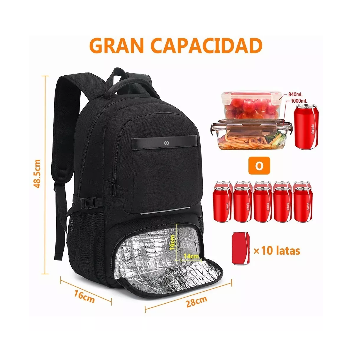Foto 4 | Mochila Eo Safe Imports Negra