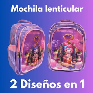 Foto 5 | Mochila Lenticular 3d Escolar Para Niños Juvenil Estudiante My Melody Y Kuromi