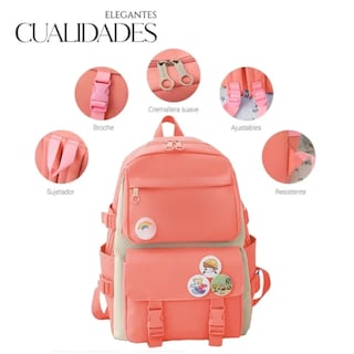 Foto 6 | Set De 4 Piezas Mochila Escolar Con Bolsa Estuche Y Lonchera