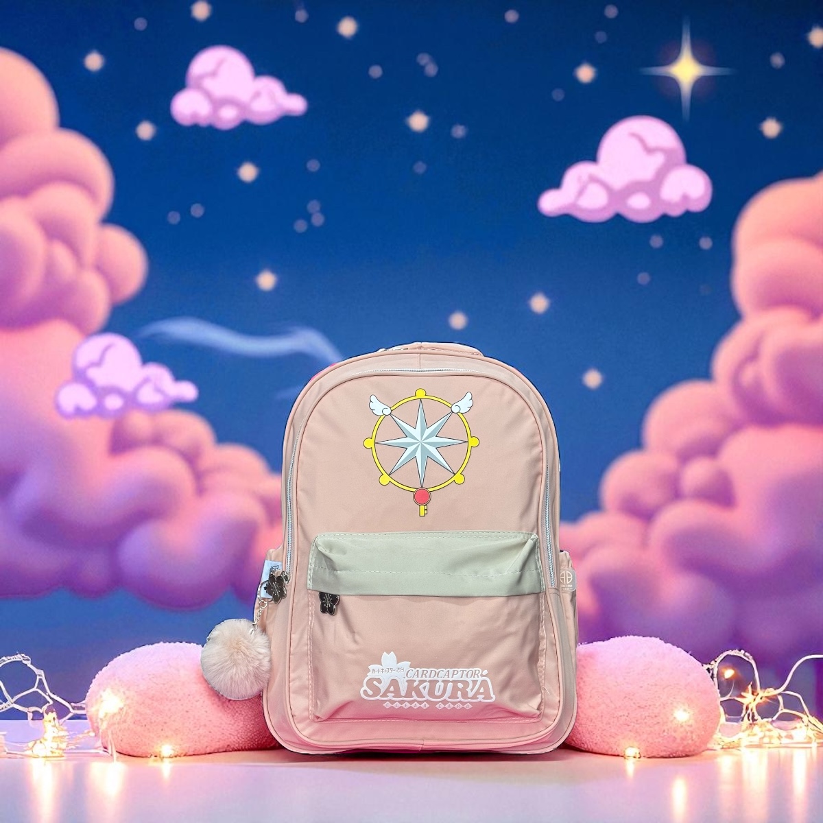 Foto 4 pulgar | Mochila Escolar Para Niña De Anime Personaje Sakura Cardcaptor