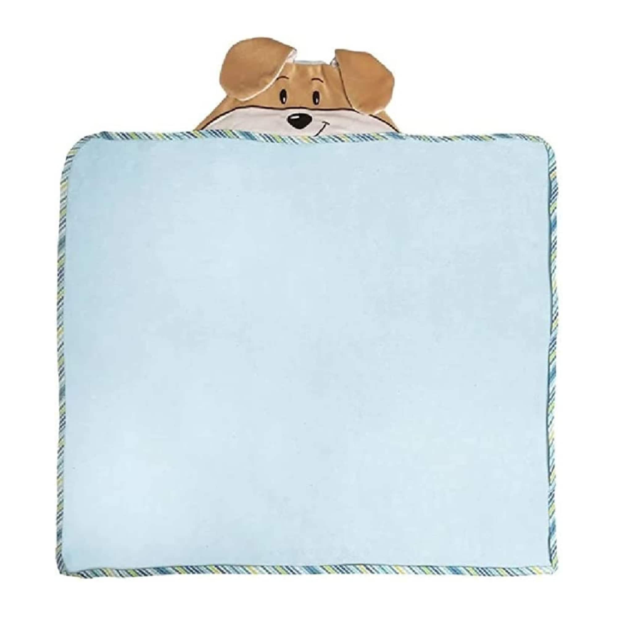 Toallita de Baño Chiqui Mundo 1562 color Azul para Bebés y Niños Diseño de Perro
