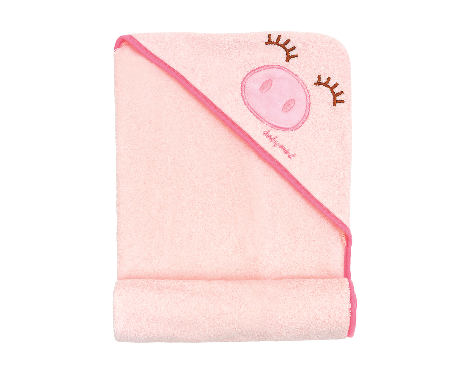 Foto 2 pulgar | Toalla De Baño Con Capucha Baby Mink Bm324 Rosa