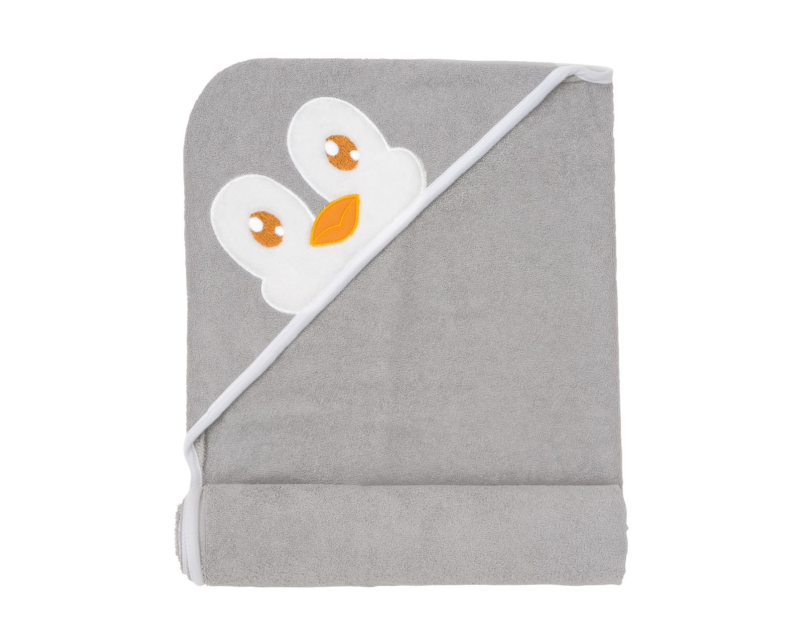 Toalla De Baño Con Capucha Baby Mink Bm324 Gris