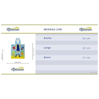 Foto 7 | Toalla Tipo Poncho Us Expedition color Azul para Niño