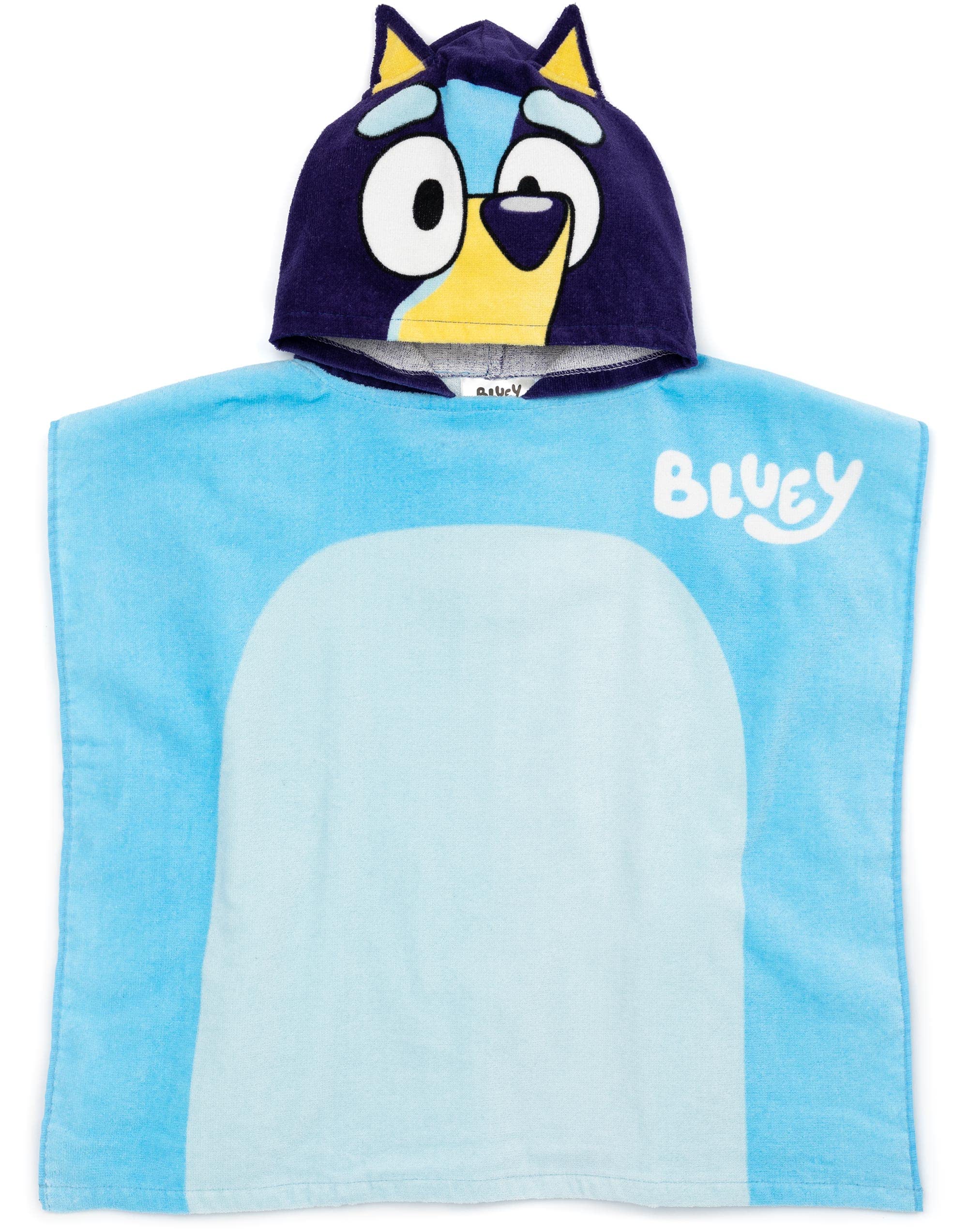 Foto 2 pulgar | Poncho De Toalla Bluey Para Niños Y Niñas Con Orejas 3d, Cachorro - Venta Internacional.