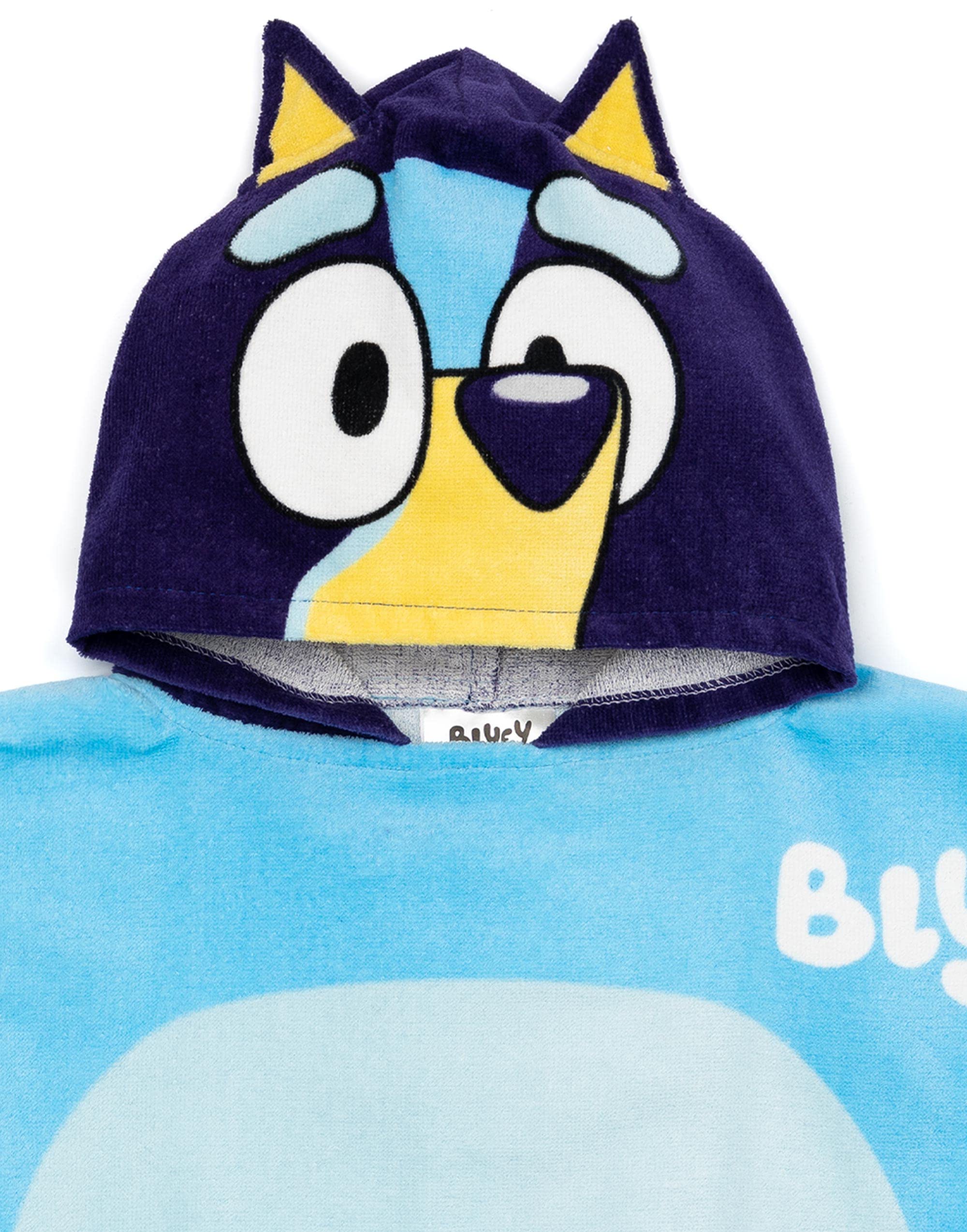 Foto 6 pulgar | Poncho De Toalla Bluey Para Niños Y Niñas Con Orejas 3d, Cachorro - Venta Internacional.