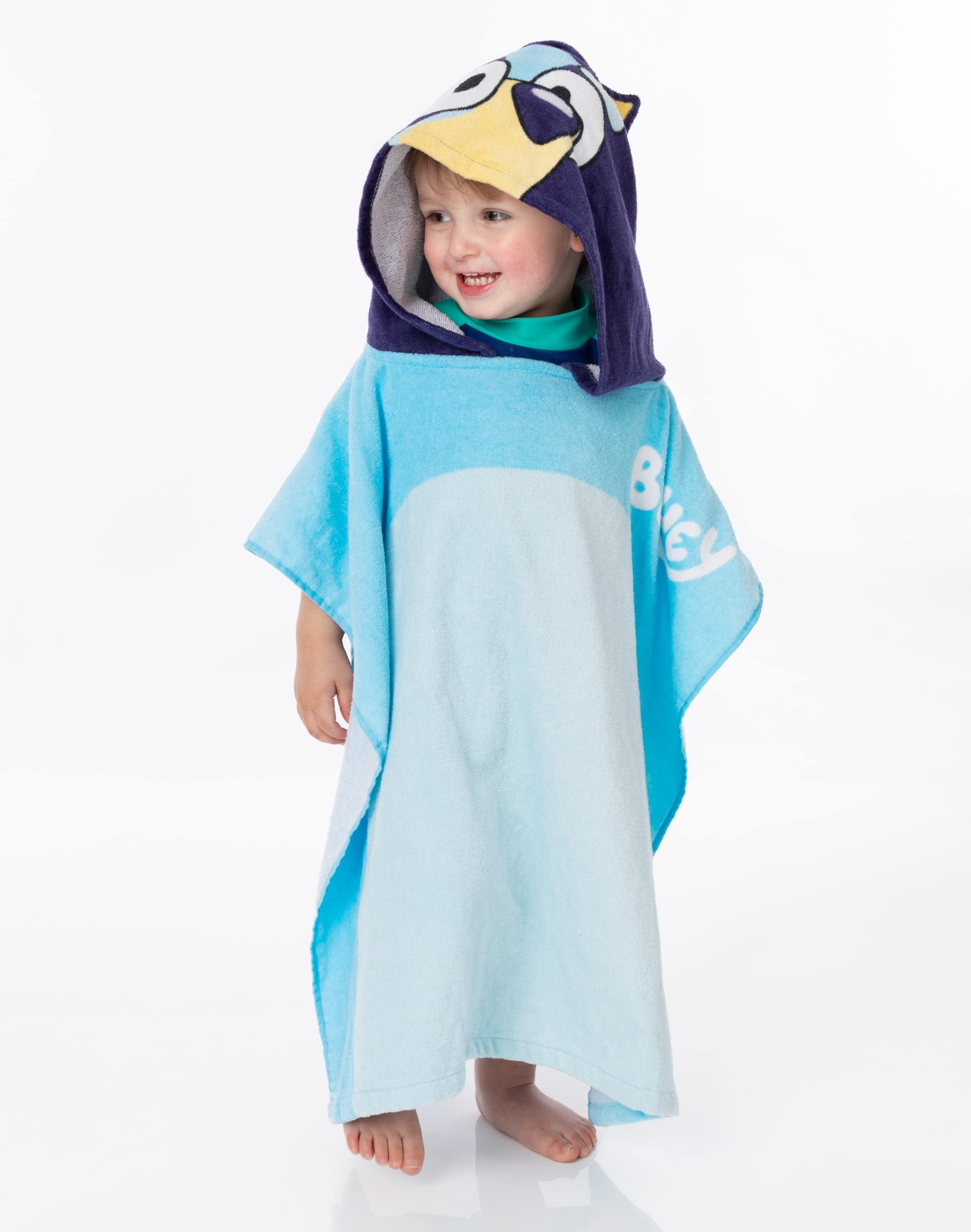 Foto 8 pulgar | Poncho De Toalla Bluey Para Niños Y Niñas Con Orejas 3d, Cachorro - Venta Internacional.