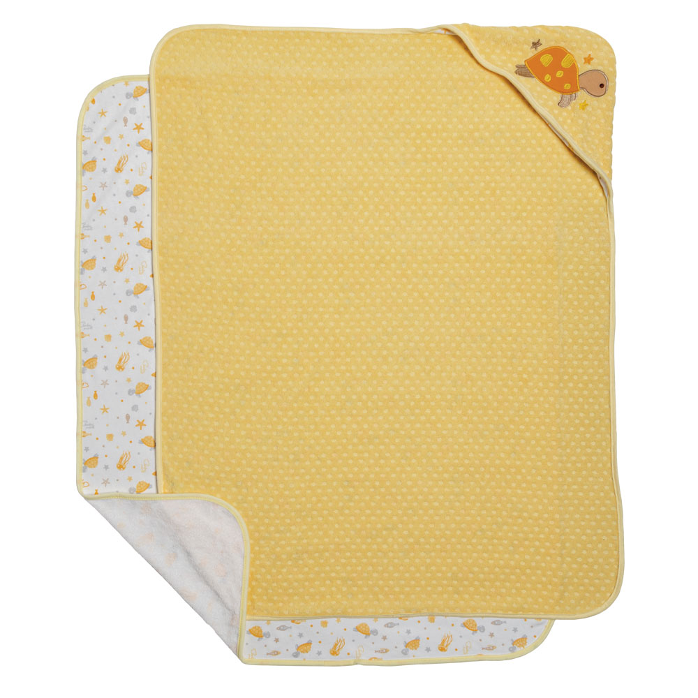 Foto 3 pulgar | Set De 2 Toallas Para Bebé Baby Mink Bm49e Amarillo (1 Toalla Con Capucha + 1 Toalla Plana)