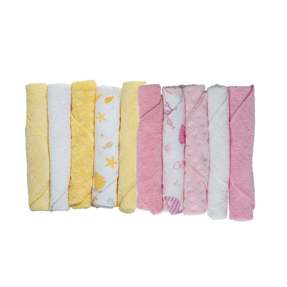 Foto 2 | Toallitas Faciales Limpiadores Multiusos Baby Mink Bm02m Rosa (10 Piezas)