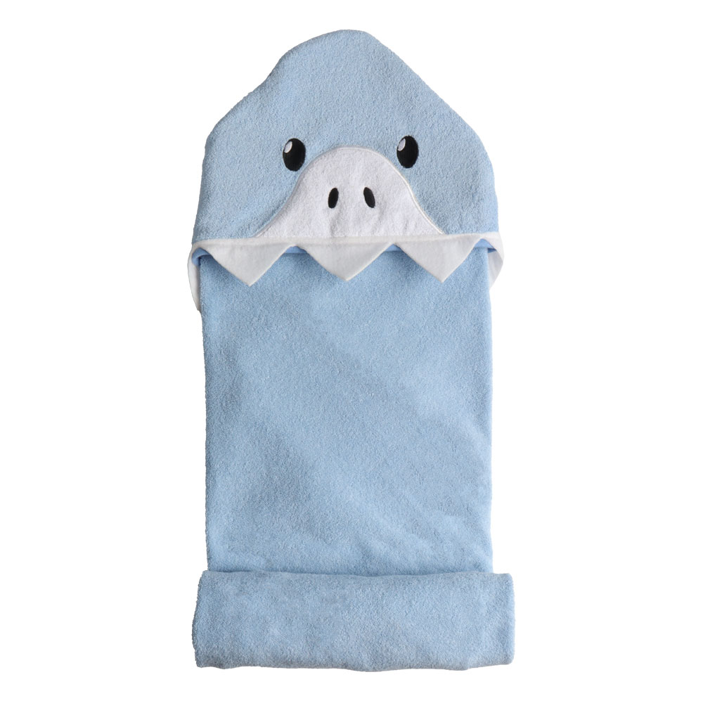 Toalla con Capucha para Bebé Baby Mink BM324 con Bordado de Tiburón