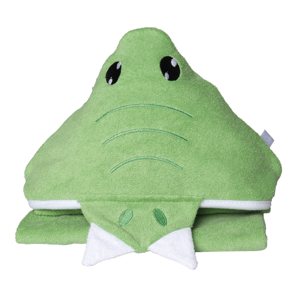 Foto 2 | Toalla de Baño con Capucha Baby Mink Bm324 Verde con Bordado de Personaje de Cocodrilo 90 x 70 cm